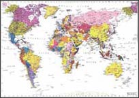8-050 World Map Wall Mural 2