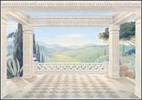 8-084 Country Marble Porch Wall Mural