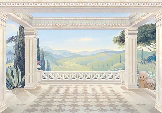 8-084 Country Marble Porch Wall Mural