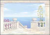 8-085B Amalfi Coast Balcony Wall Mural - right