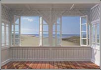 8-100 Beach Porch Wall Mural 2