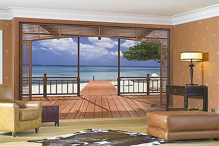 8-101 Beach Porch Wall Mural