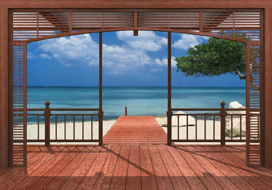 8-101 Beach Porch Wall Mural