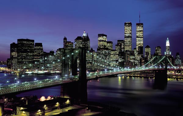 C817 Manhattan Lights Wall Mural