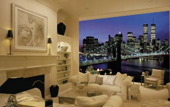 C817 Manhattan Lights Wall Mural