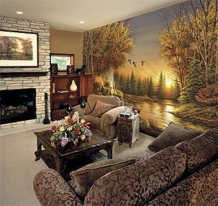 C922 Evening Solitude Wall Mural by Terry Redlin