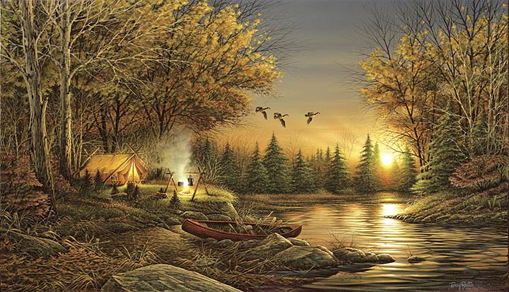 C922 Evening Solitude Wall Mural by Terry Redlin