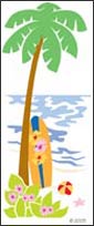 EW0402 Palm Tree & Surfboard Wall Mural Kit