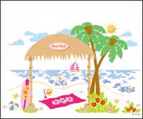 EW0404 Ilana's Beach Shack Wall Mural Kit