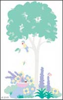 EW0502 Tree & Basket Wall Mural Kit