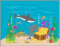 EW0901 Sea Treasures Wall Mural Kit