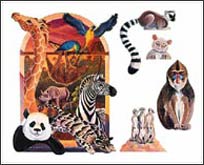 HA20261 Animal Diversity Window Mural