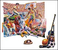HA20264 Team Sports Wall Mural
