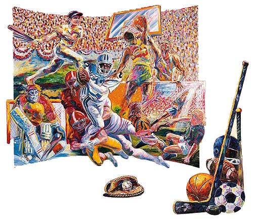 HA20264 Team Sports Wall Mural