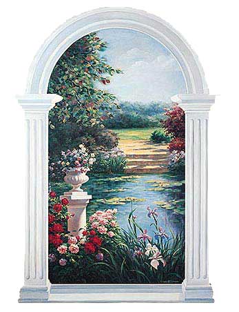 HA20269 Garden View Window Mural