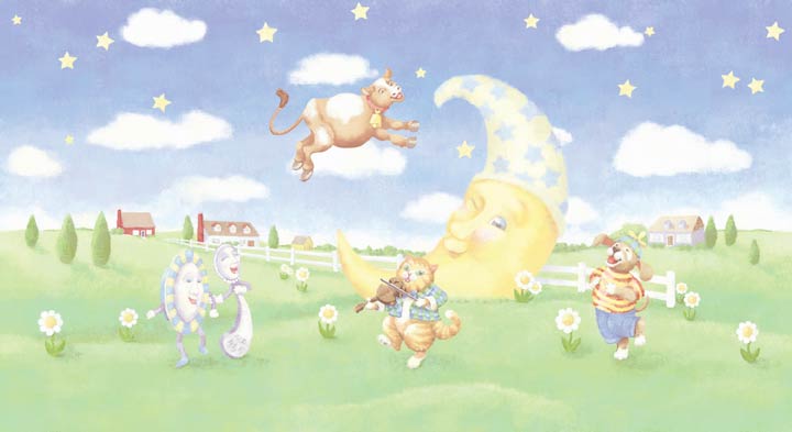 KA5814710COW The Cow Jumped Over the Moon Mural