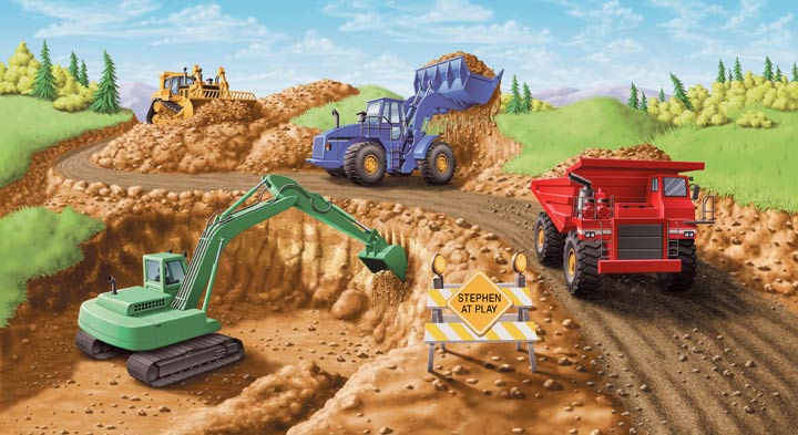 KA5814790CONSTRUCTION Construction Site Mural