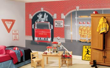 KA5814800FIREHOUSE Fire House Visit Mural