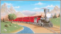 KA5814820TRAIN All Aboard Mural