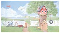 KA5814850TREEHOUSE Tree House Hideaway Mural