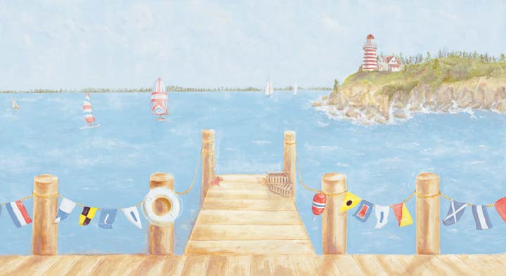 KA5814920DOCK Sail Away Mural
