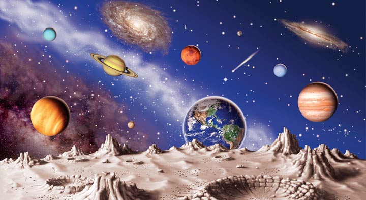KA5814930SPACE Outer Space Mural