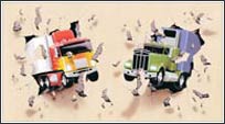 KA5814950TRUCKS Keep on Truckin Mural