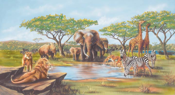 KA5815020SAFARI On Safari Mural