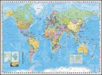 PR94055 World Map Wall Mural 1