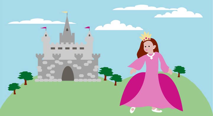 WN0007 Princess & Castle Wall Mural Kit