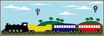 WN0009 Train Ride Wall Mural Kit