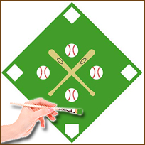 WN0015 At Bat Wall Mural