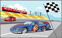 WN0030 Race Car Wall Mural