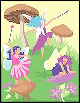 WN0031 Flower Fairies Wall Mural Kit