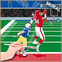WN0034 Football Game Wall Mural