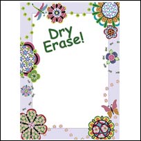 BRWPE9822 Wall Pops! Flower Power DRY ERASE Panel - 1 Piece