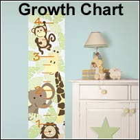 BRWPG8854 Wall Pops! Jungle Friends Growth Chart