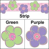 BRWPPOPPIEFLOWER Wall Pops! Poppie Flower