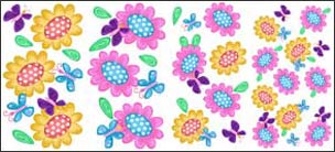 BU1421 Butterfly Garden Wall Decals