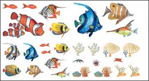 BU1723 Seascape Wall Decals