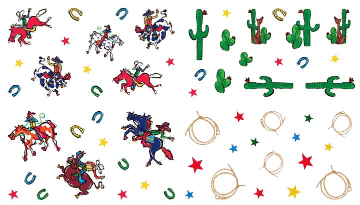 BU1742 Ride Em Cowboy Wall Decals