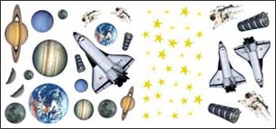 BU1776 Outer Space Wall Decals