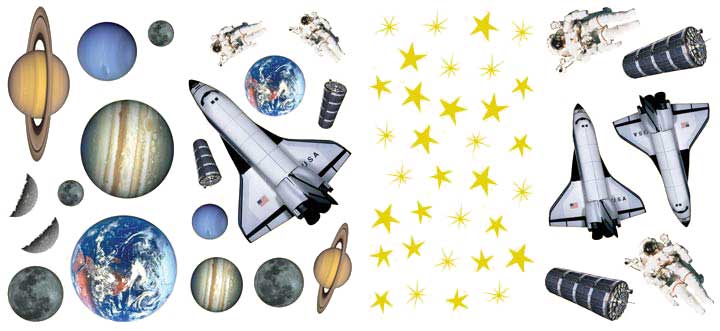 BU1776 Outer Space Wall Decals