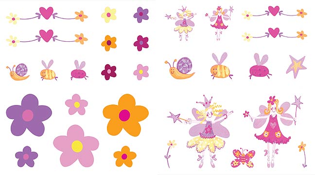 BU1822 Fairies Wall Decals