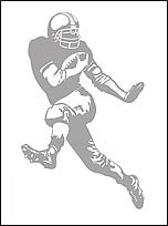 BUSS1915 Sudden Shadows RUNNING BACK Wall Decal