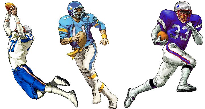 CB302 Football Players - Set of 3