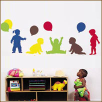 CF221-103 Infants & Toddlers & Balloons Stickup Set