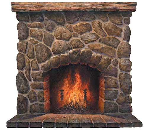 HA2501 Fireplace Accent Mural
