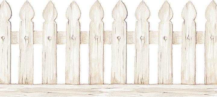WA12081 Picket Fence Wallies WallPaper Cutouts