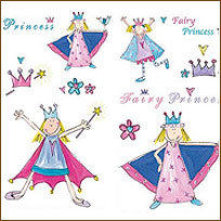 YK1015 Fairy Princess Wall Sticker Set
